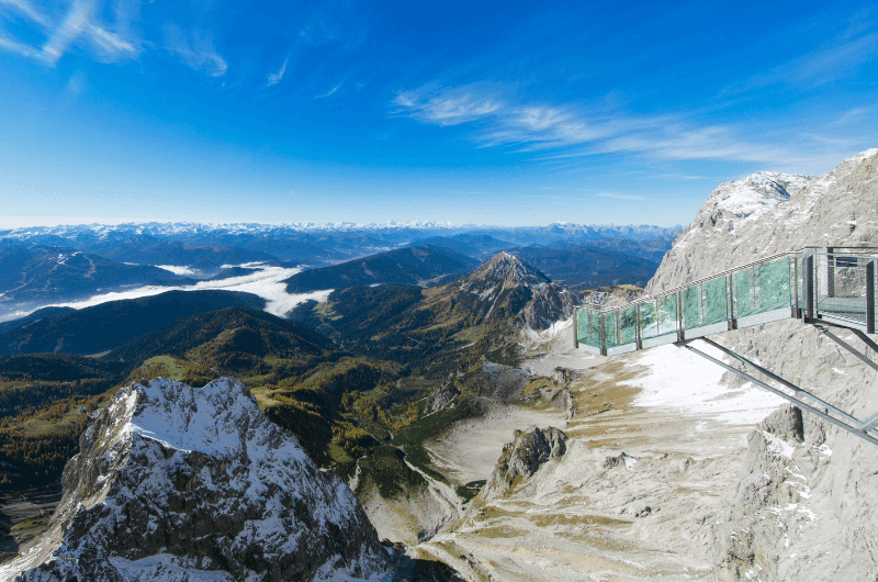 Dachstein view of Stairway to Nothingness, Austrian Alps