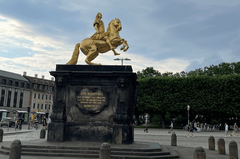 The Golden Rider statue in Dresden