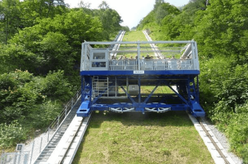 The inclined elevator up to Kaprun Dam, Austria 