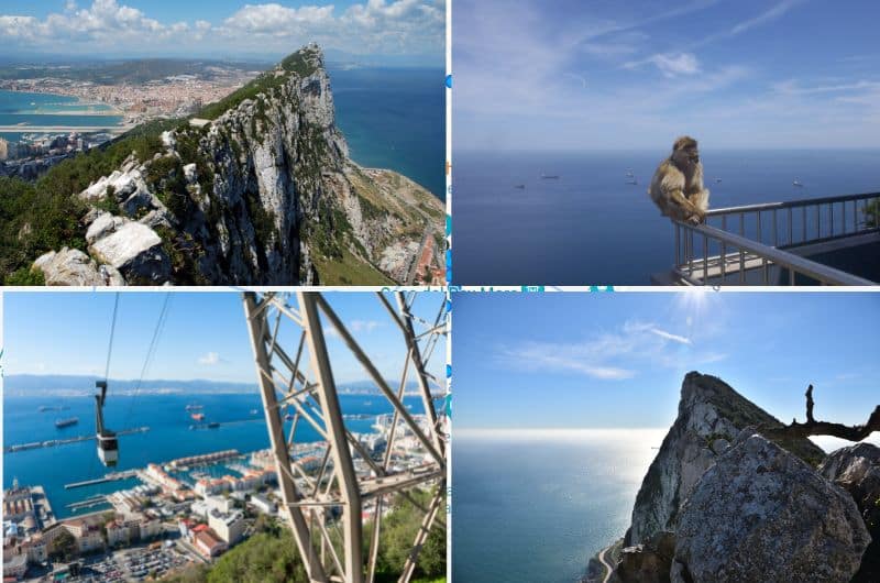 Views from The Rock and cable car in Gibraltar