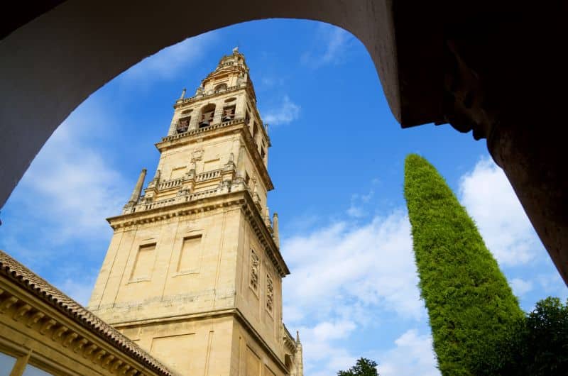 The Mosque cathedral bell tower in Cordoba, Spain