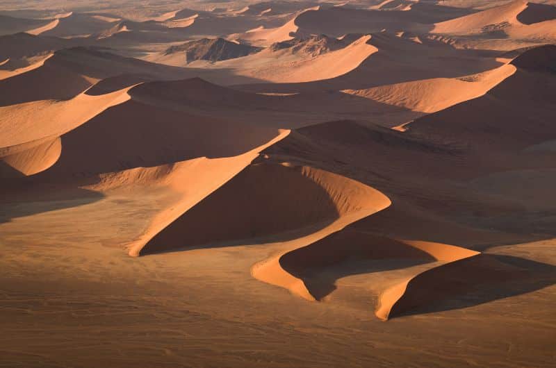 A bird's eye view of the Namib desert, Namibia