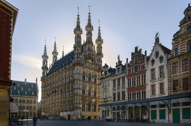 Leuven city center, Belgium itinerary 