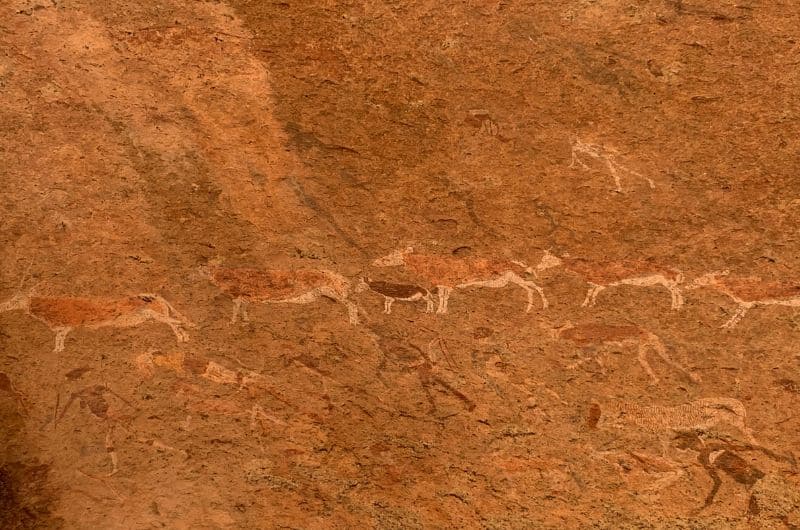 Rock paintings in the Brandberg Massive, Namibia